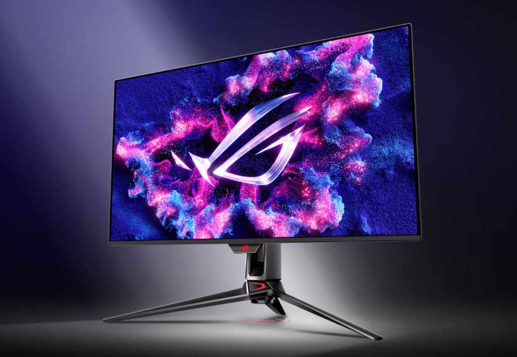 Asus ROG Swift OLED PG32UCDM Gen3 dengan panel QD-OLED 4K (Photo: Asus, Samsung Display) Asus ROG Swift OLED PG32UCDM Gen3 dengan panel QD-OLED 4K (Photo: Asus, Samsung Display)