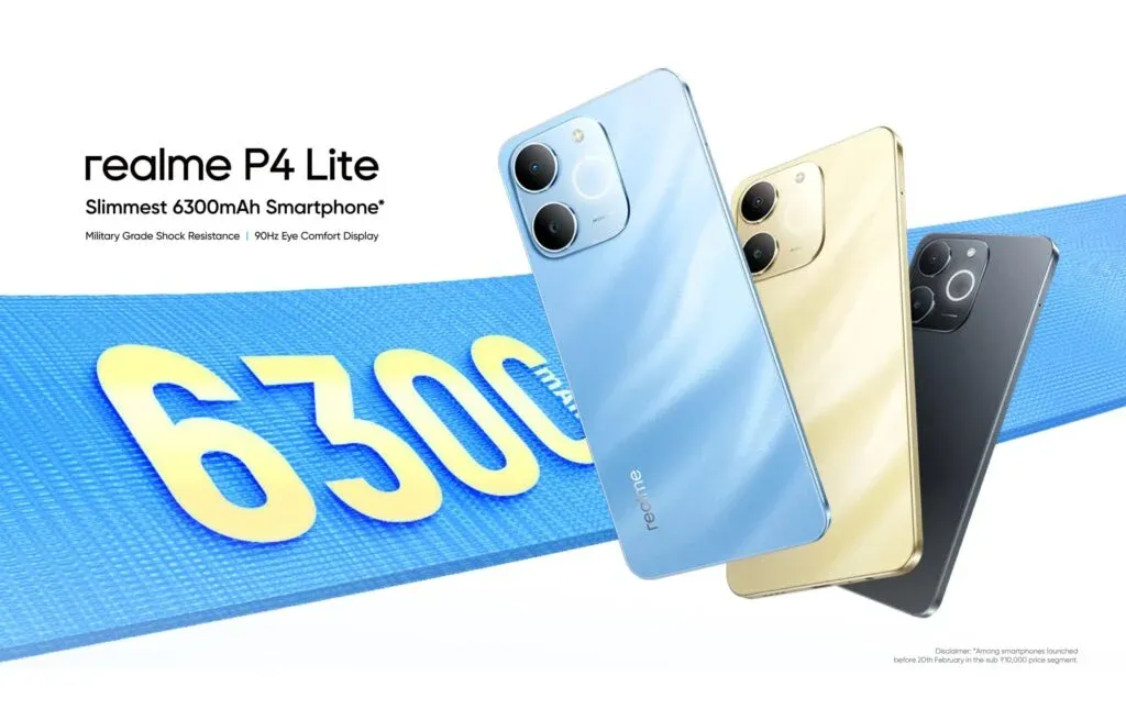 Desain bodi tangguh Realme P4 Lite 4G dengan fitur Pulse Light (Photo: Realme)