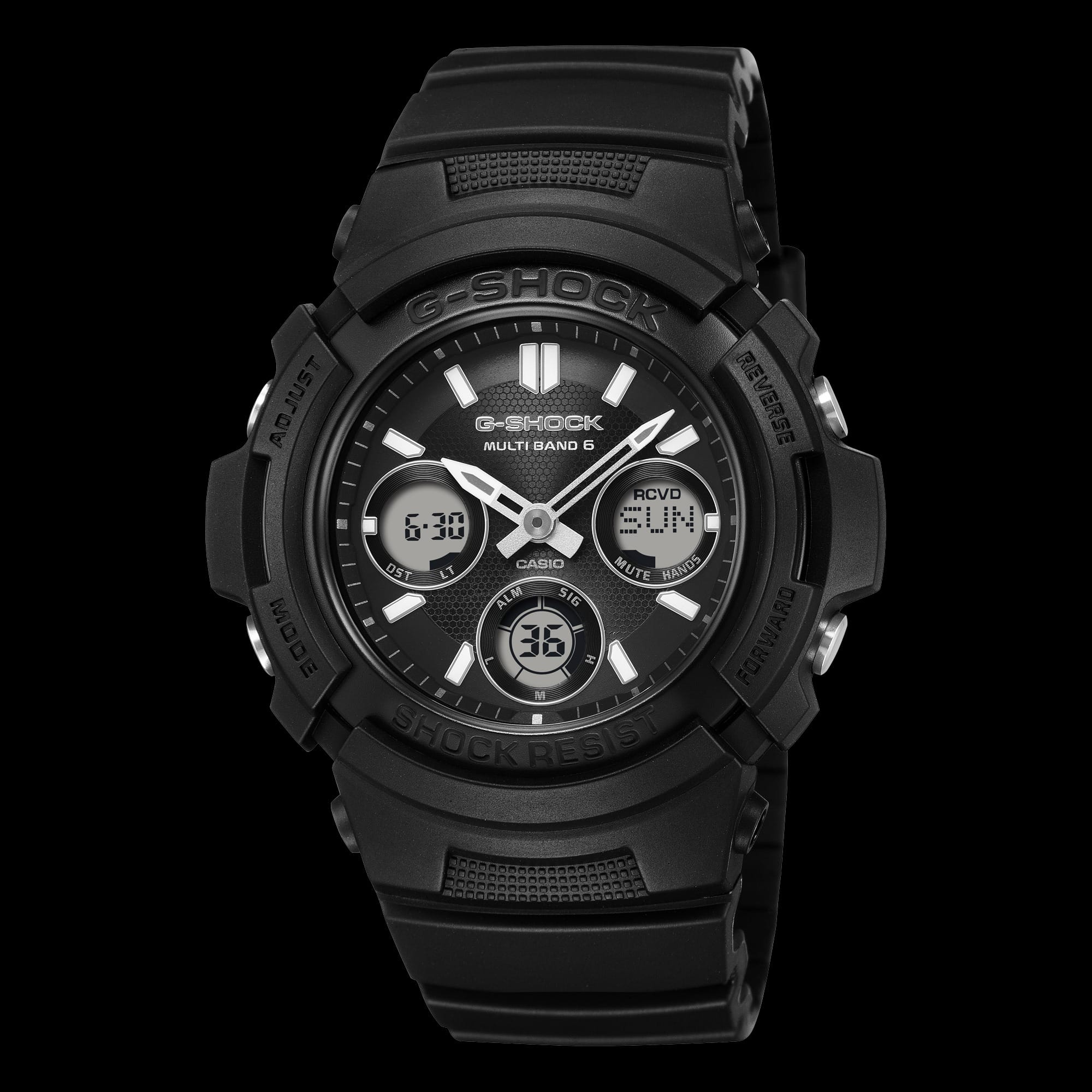 Detail dial G-Shock AWG-M100FP-1A1 analog-digital (Photo: Casio, G-Shock)