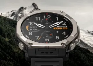 Fitur Amazfit T-Rex Ultra 2 dengan desain bodi titanium yang kokoh (Photo: Gizmochina)