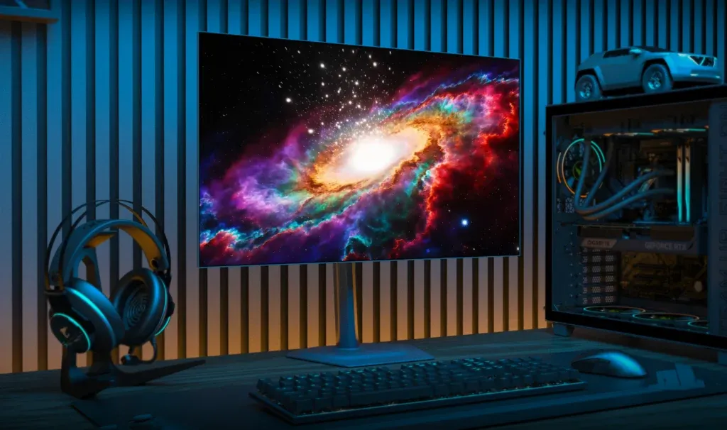 Fitur Unggulan Gigabyte GO27Q24G OLED dengan desain ramping (Photo: Gigabyte, Gizmochina)