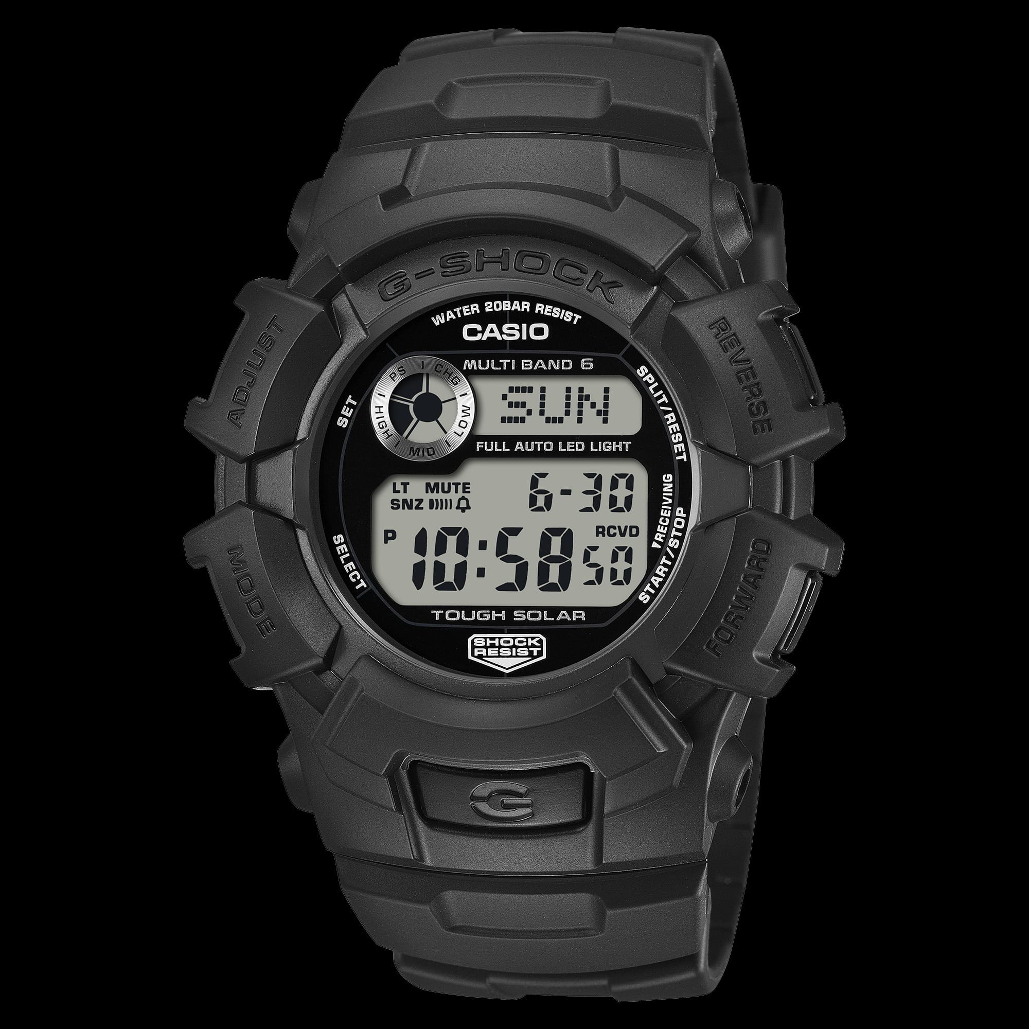 G-Shock GW-2320FP-1A1 dengan backlight Super Illuminator (Photo: Casio, G-Shock)