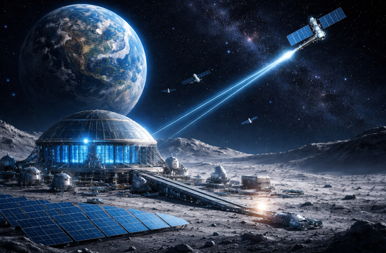 Rencana Elon Musk membangun pabrik AI di bulan untuk produksi satelit (Photo: xAI, SpaceX)