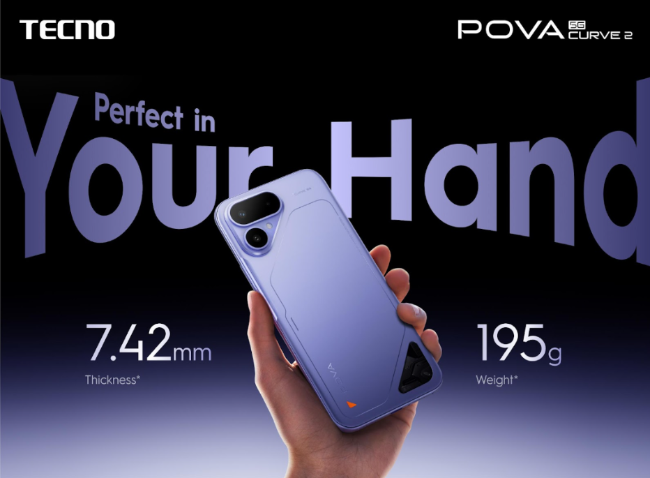 Review HP Baterai 8000mAh pada bodi tipis TECNO POVA Curve 2 5G (Photo: TECNO)