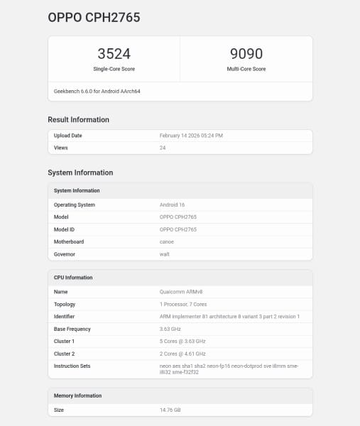 Skor Geekbench dalam Review Oppo Find N6 Terbaru (Photo: Oppo, Geekbench) Skor Geekbench dalam Review Oppo Find N6 Terbaru (Photo: Oppo, Geekbench)