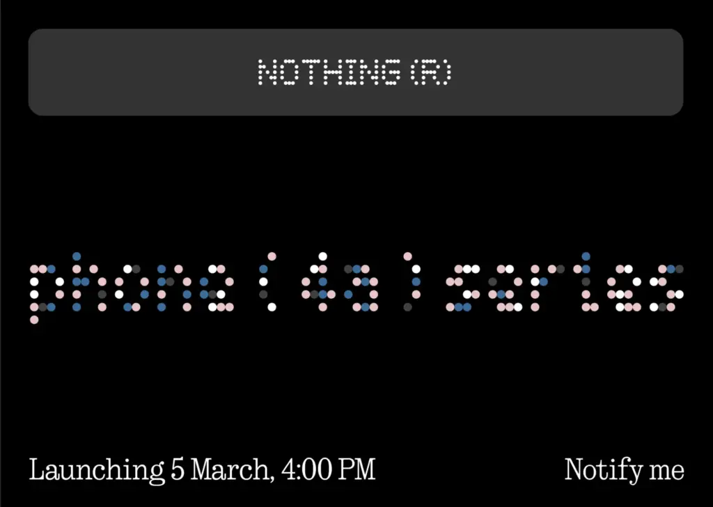 Tampilan depan Nothing Phone (4a) dengan layar 144Hz (Photo: Nothing)