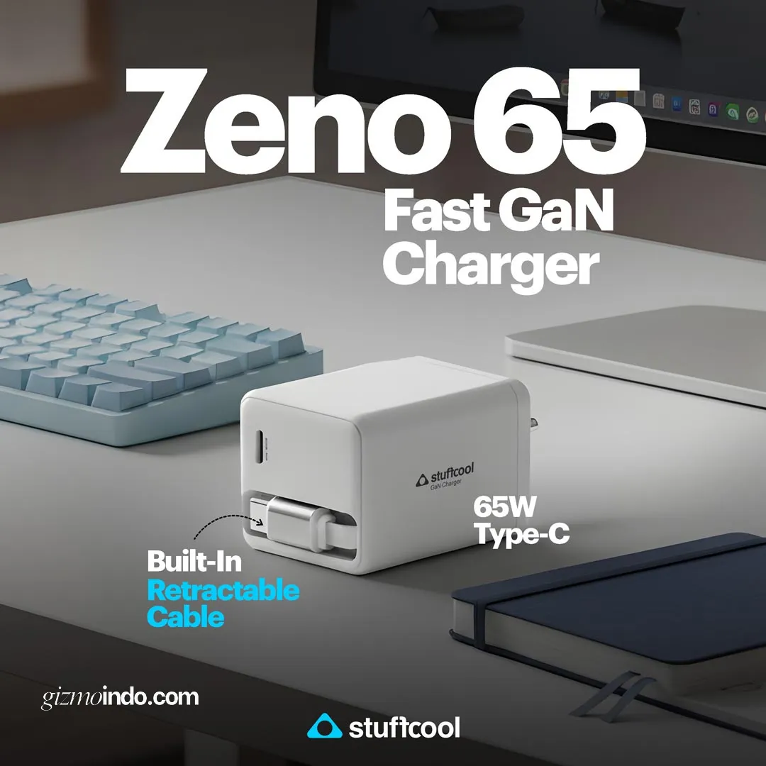 Review charger GaN 65W dengan kabel USB-C tarik-ulur: Stuffcool Zeno 65 untuk ponsel hingga laptop (Photo: Stuffcool, Samsung)