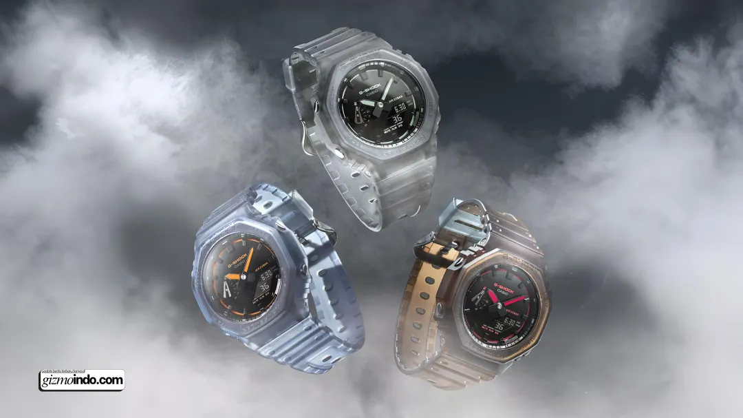 Update Resmi Casio G-Shock GA-2100 Smoke Dial dengan Desain Nightlife yang Elegan (Photo: Casio, Gizmochina)