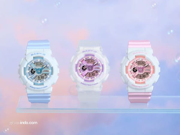 Update Lengkap Casio Baby-G pastel transparan: warna lembut, strap bening, dan fitur harian (Photo: Casio, Gizmochina)